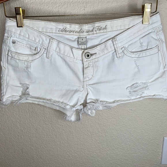 Abercrombie & Fitch Pants - A&F White Jean Shorts
